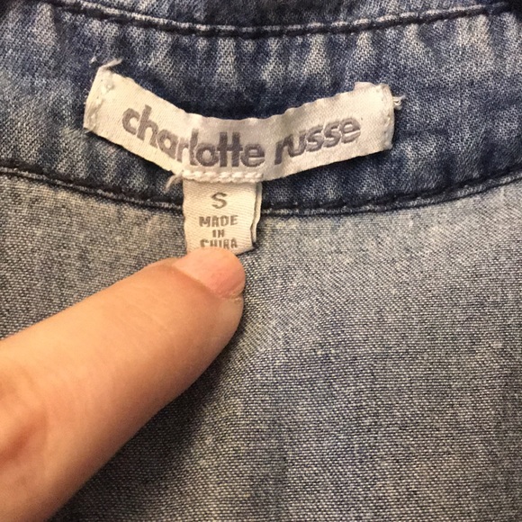 Charlotte Russe denim button dress - Picture 3 of 5